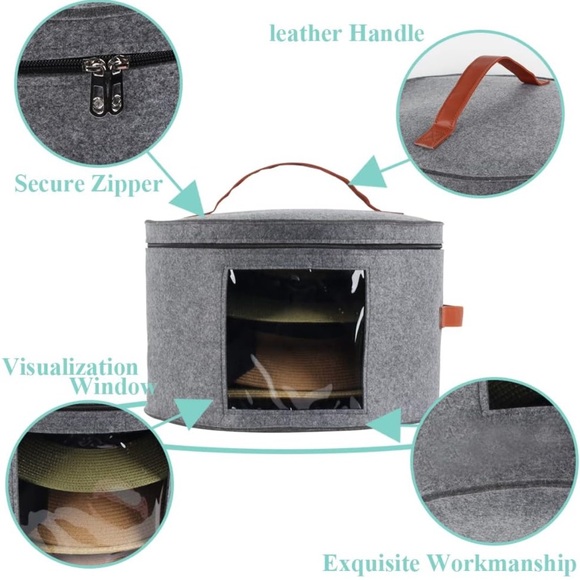 Fabric Hat Storage Container Home Travel NEW - Picture 4 of 9